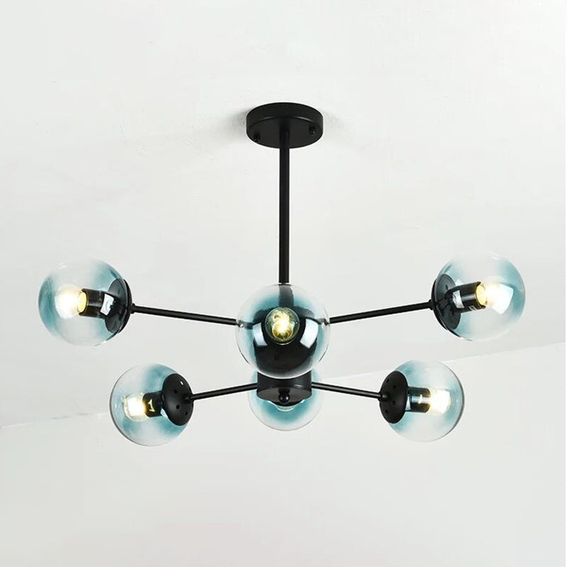 Moderner Globe Kronleuchter Lichter Glas Kronleuchterleuchte für Wohnzimmer