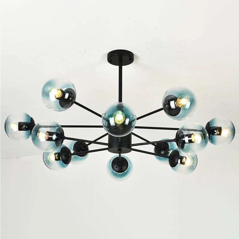 Moderner Globe Kronleuchter Lichter Glas Kronleuchterleuchte für Wohnzimmer