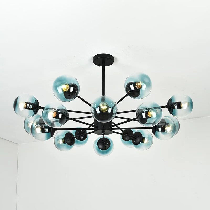 Moderner Globe Kronleuchter Lichter Glas Kronleuchterleuchte für Wohnzimmer
