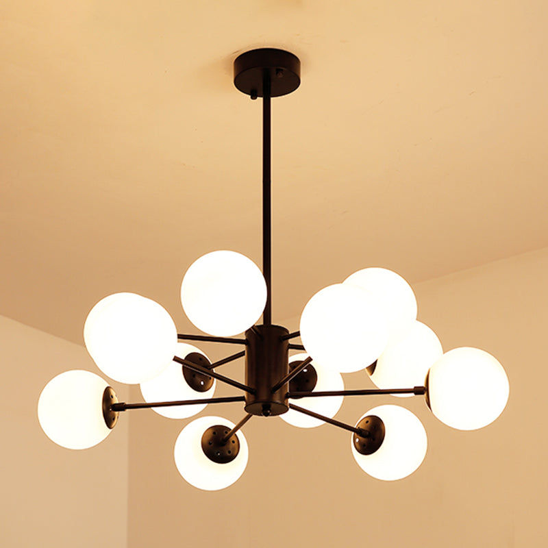 Moderner Globe Kronleuchter Lichter Glas Kronleuchterleuchte für Wohnzimmer