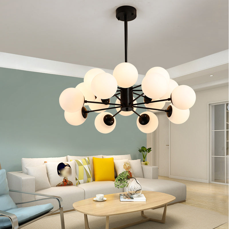 Moderner Globe Kronleuchter Lichter Glas Kronleuchterleuchte für Wohnzimmer