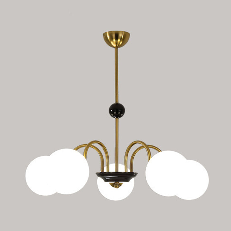 Moderner Glasschatten Kronleuchter multi -hanges Anhängerlampenlampe für Wohnzimmer