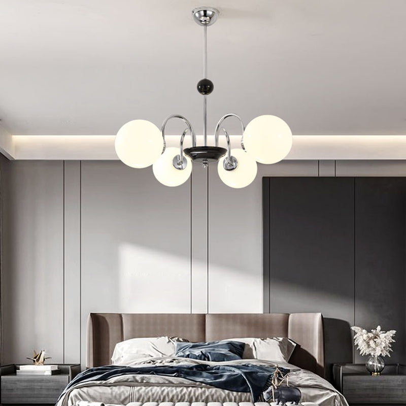 Moderner Glasschatten Kronleuchter multi -hanges Anhängerlampenlampe für Wohnzimmer