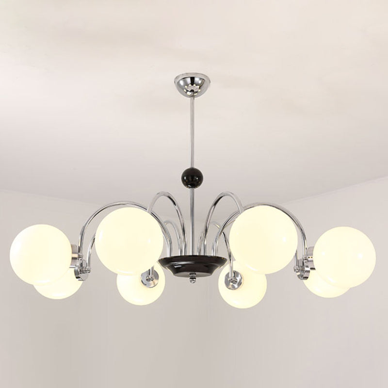 Moderner Glasschatten Kronleuchter multi -hanges Anhängerlampenlampe für Wohnzimmer