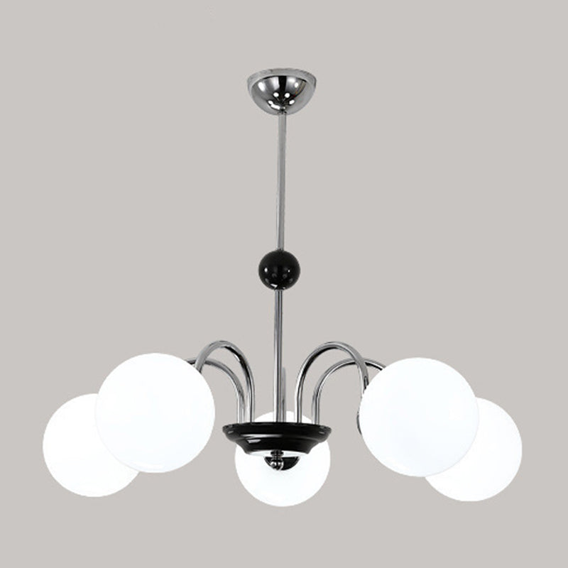 Moderner Glasschatten Kronleuchter multi -hanges Anhängerlampenlampe für Wohnzimmer