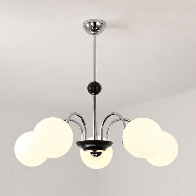 Modern Glass Shade Chandelier Multi Light Hanging Pendant Lamp Fixture for Living Room