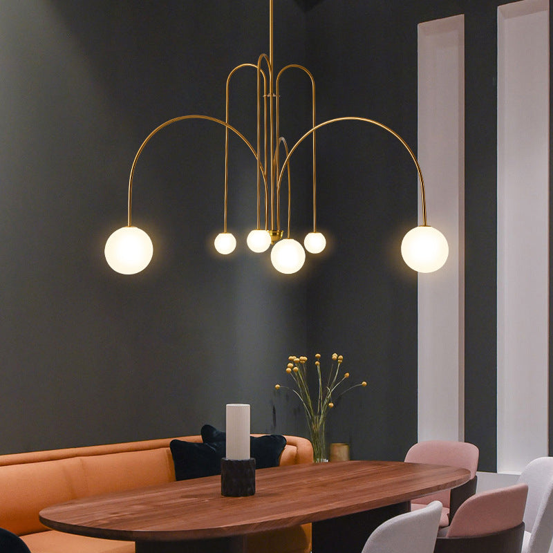 Modern Sphere Chandelier Lights Glass Chandelier Light Fixture for Living Room