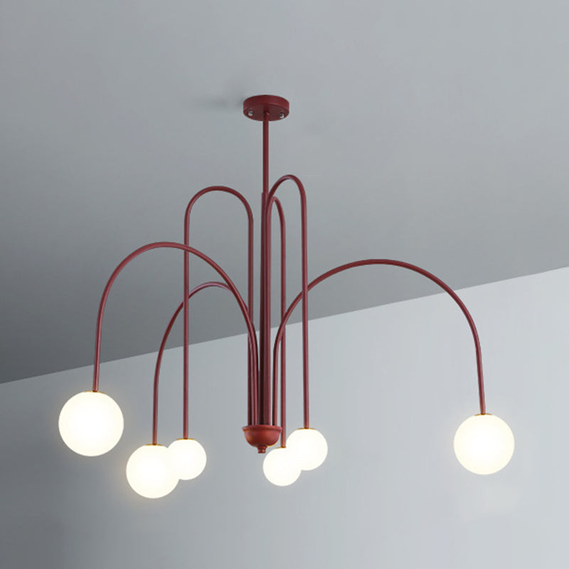 Modern Sphere Chandelier Lights Glass Chandelier Light Fixture for Living Room