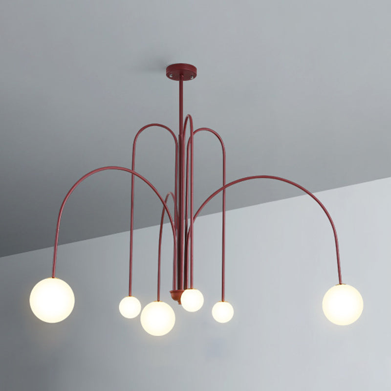 Modern Sphere Chandelier Lights Glass Chandelier Light Fixture for Living Room