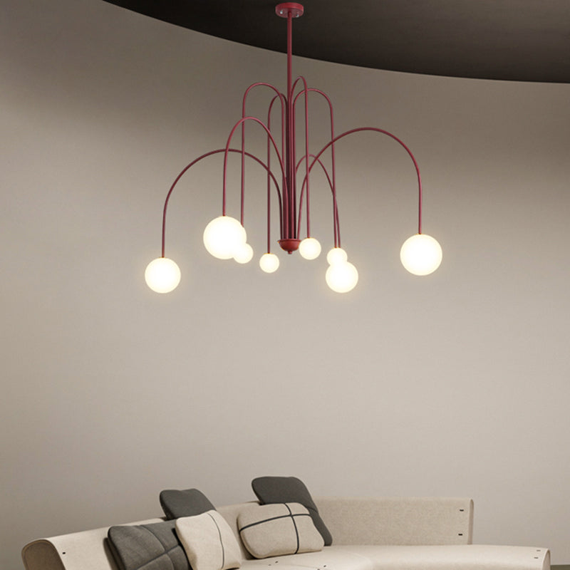 Modern Sphere Chandelier Lights Glass Chandelier Light Fixture for Living Room