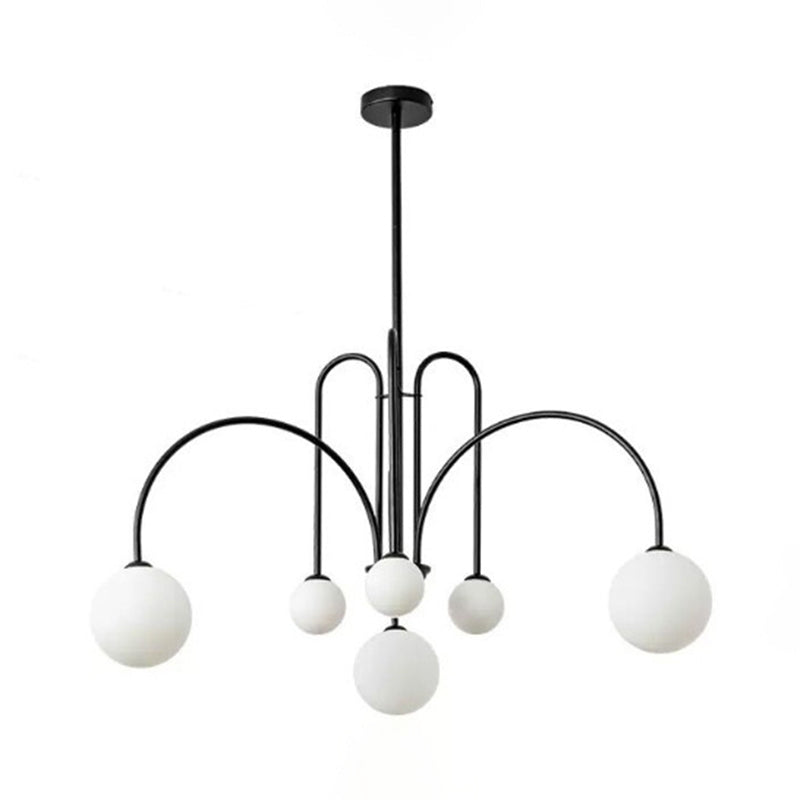 Modern Sphere Chandelier Lights Glass Chandelier Light Fixture for Living Room