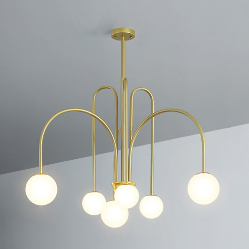 Modern Sphere Chandelier Lights Glass Chandelier Light Fixture for Living Room