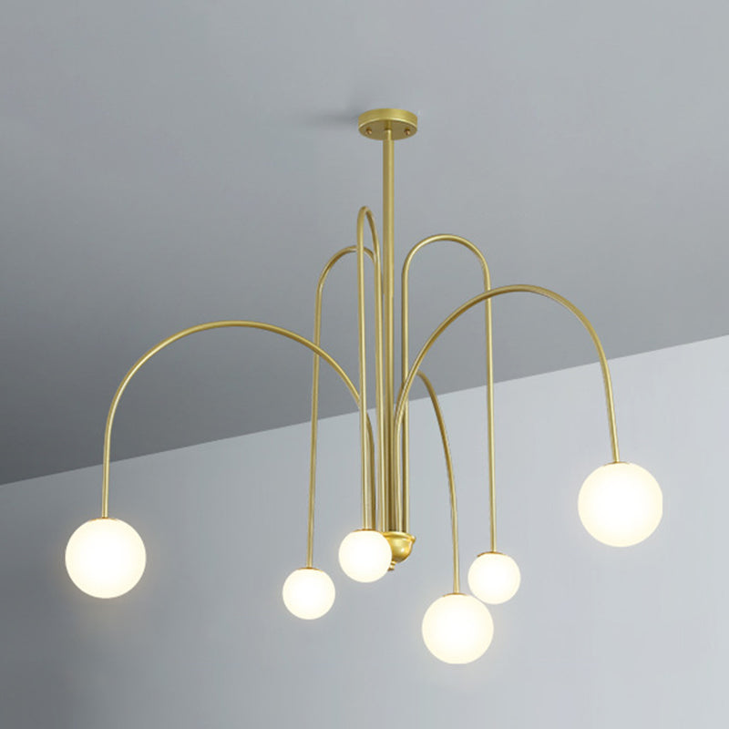 Modern Sphere Chandelier Lights Glass Chandelier Light Fixture for Living Room