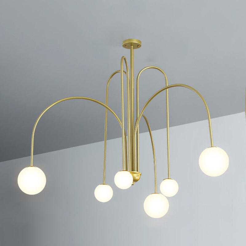 Modern Sphere Chandelier Lights Glass Chandelier Light Fixture for Living Room