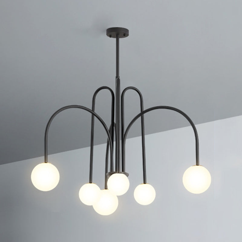Modern Sphere Chandelier Lights Glass Chandelier Light Fixture for Living Room
