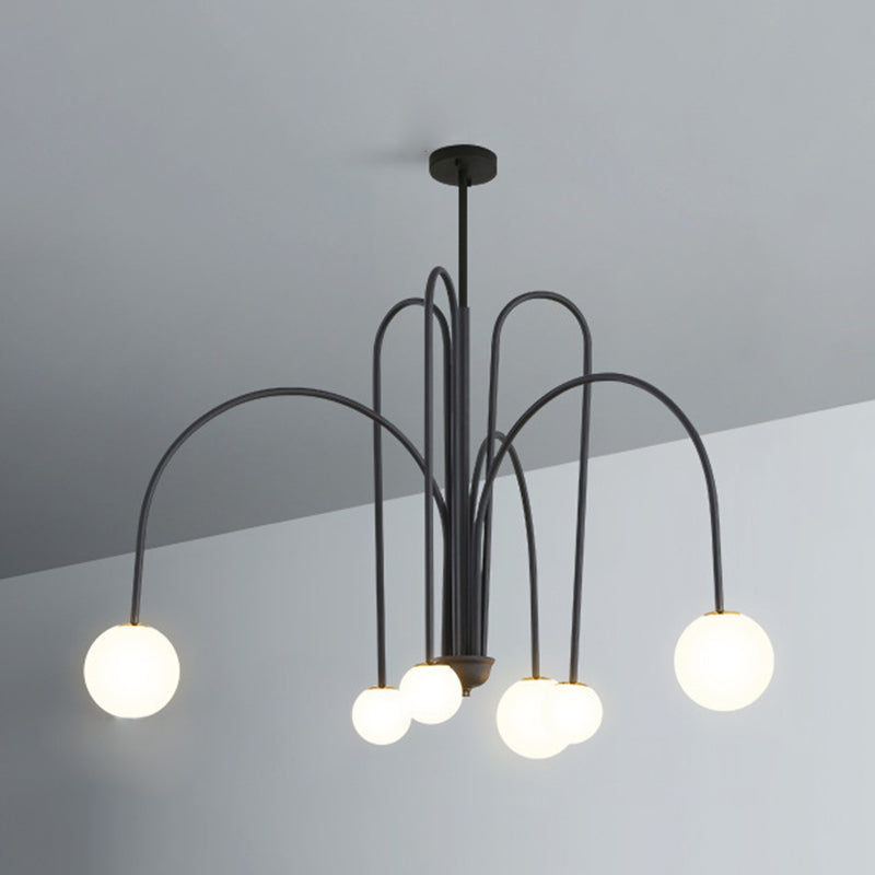 Modern Sphere Chandelier Lights Glass Chandelier Light Fixture for Living Room