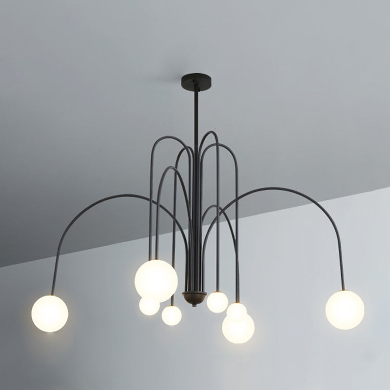 Modern Sphere Chandelier Lights Glass Chandelier Light Fixture for Living Room