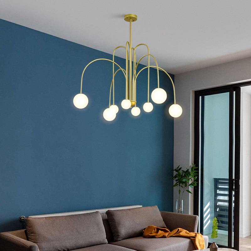 Modern Sphere Chandelier Lights Glass Chandelier Light Fixture for Living Room