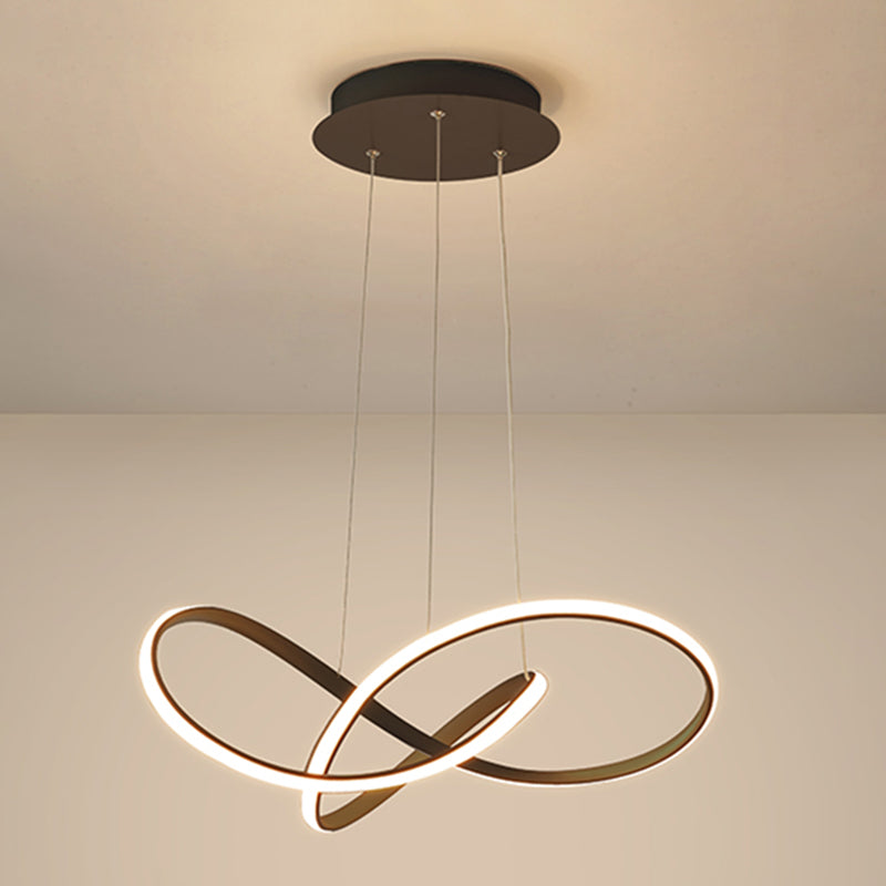 1-Light Metal Linear Chandelier Modern Hanging Pendant Light Fixture