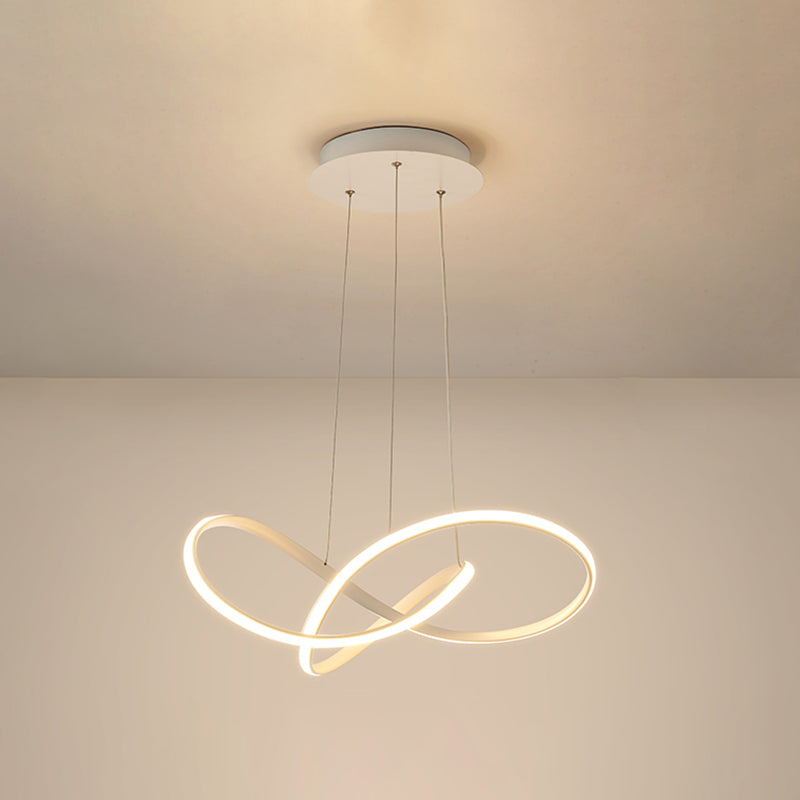 1-Light Metal Linear Chandelier Modern Hanging Pendant Light Fixture