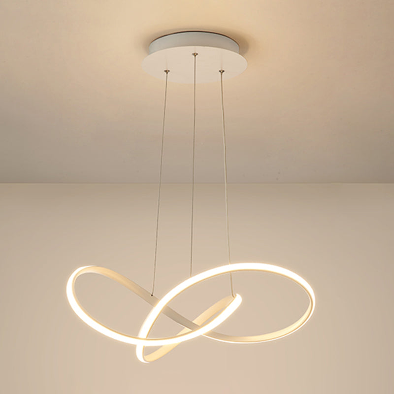 1-Light Metal Linear Chandelier Modern Hanging Pendant Light Fixture