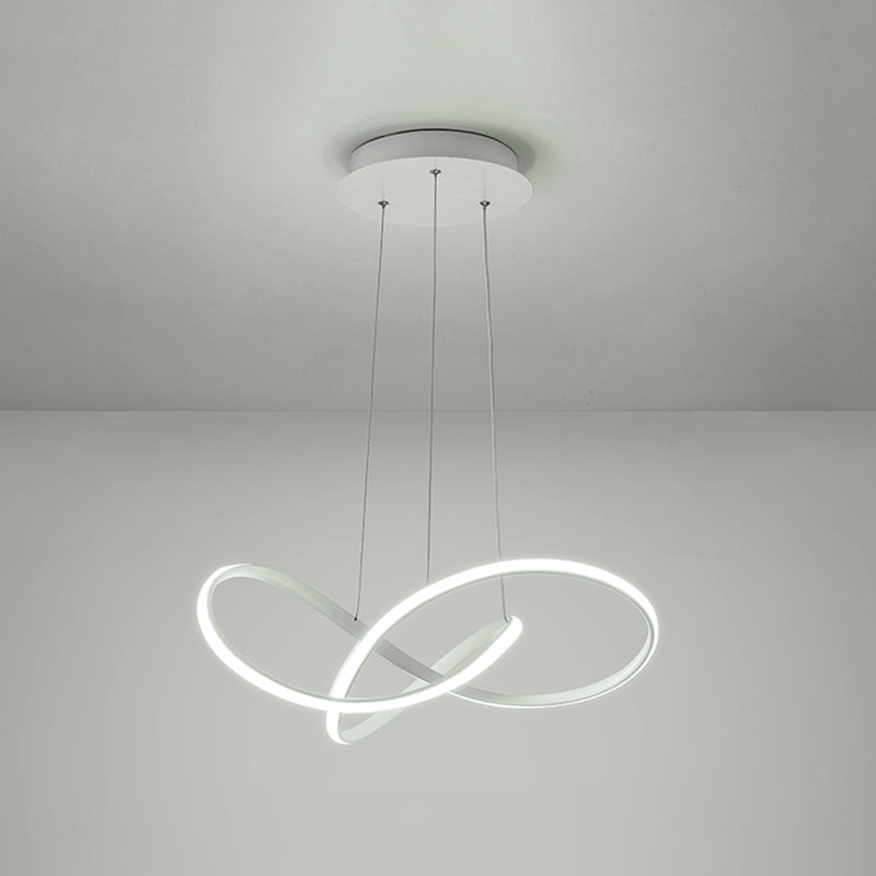 1-Light Metal Linear Chandelier Modern Hanging Pendant Light Fixture