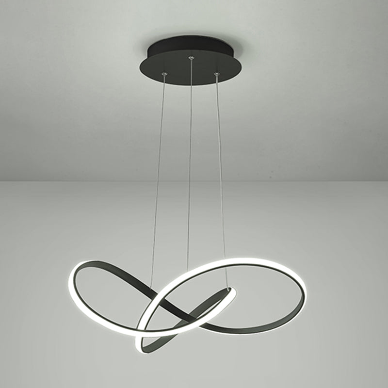 1-Light Metal Linear Chandelier Modern Hanging Pendant Light Fixture