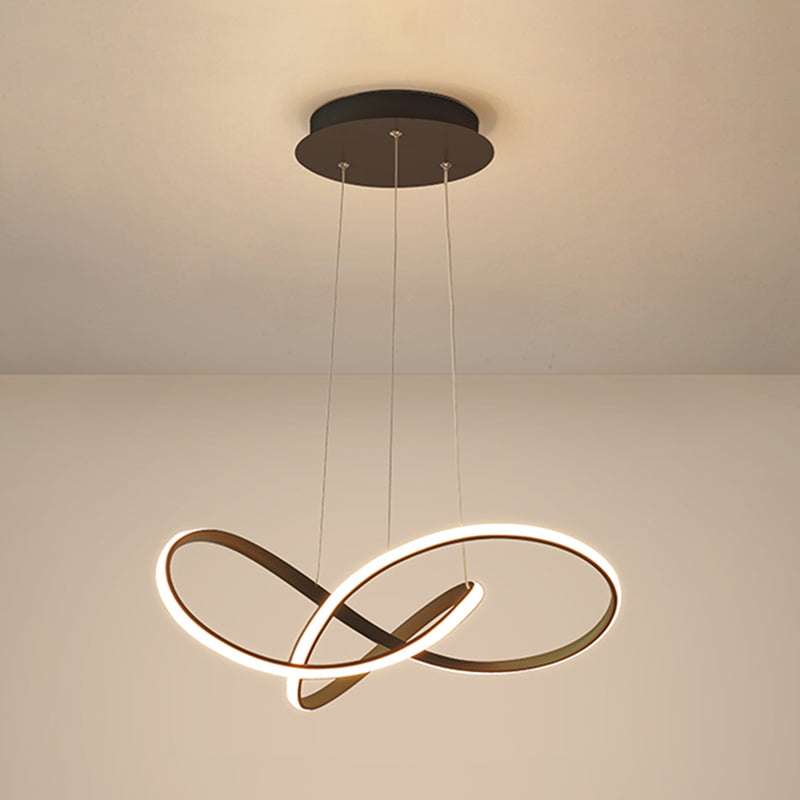 1-Light Metal Linear Chandelier Modern Hanging Pendant Light Fixture