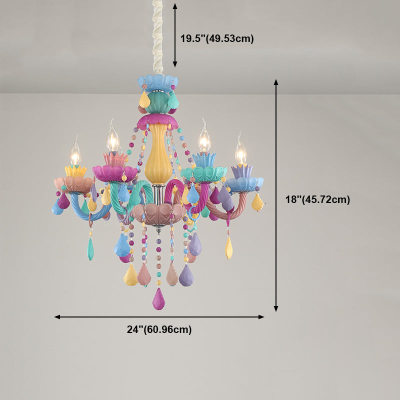 Kerze Kronleuchter leichter nordisches Macronglas Wohnzimmer Hanging Anhänger