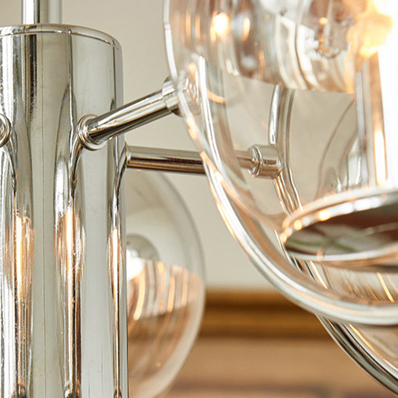 Postmodern Style Globe Chandelier Light Metal Glass Pendant Light for Kitchen