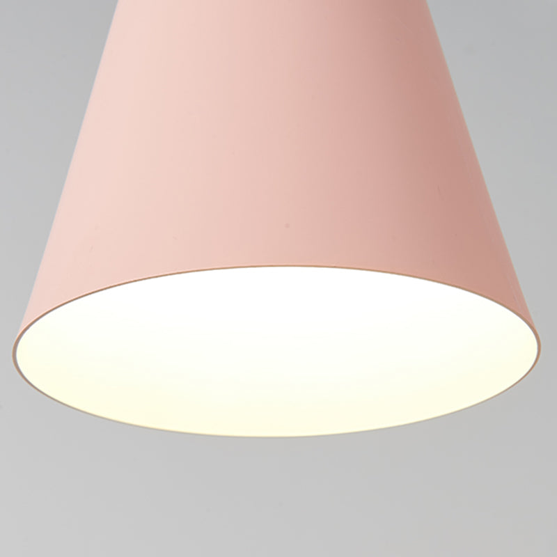 Metal Cone Shape Hanging Lights Modern Style 1 Light Hanging Mount Fixture for Bedside
