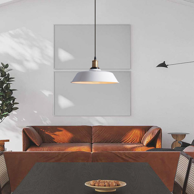 Accoglienza a sospensione vintage a 1 luce Kit di luce a sospensione bianca per negozio