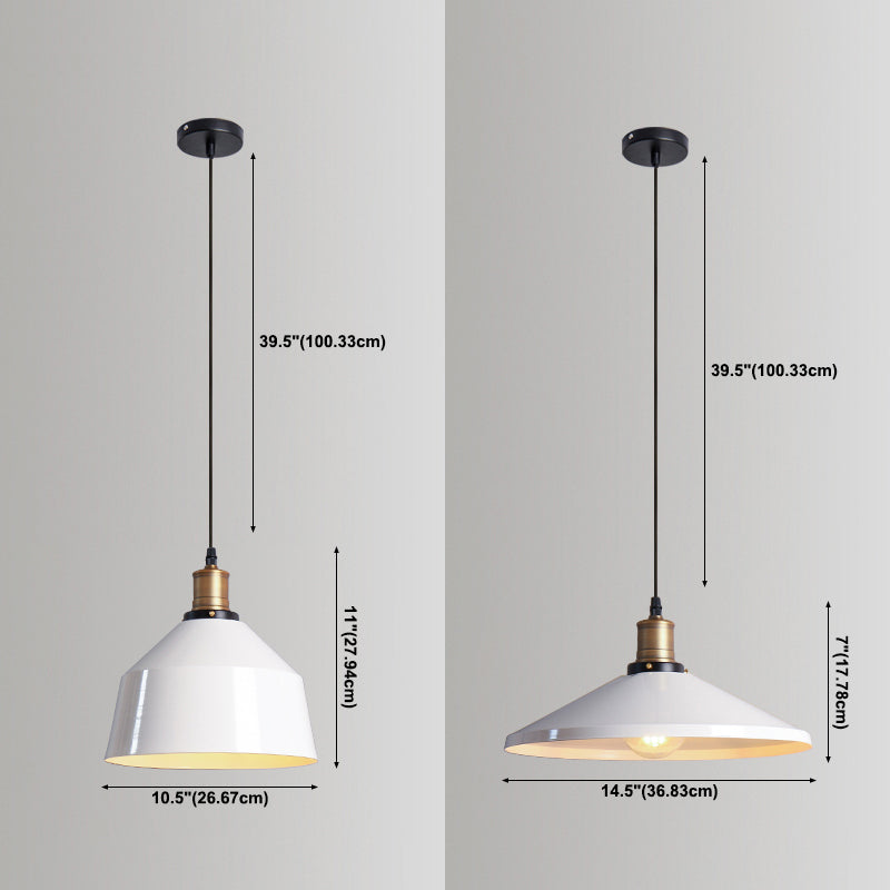 Accoglienza a sospensione vintage a 1 luce Kit di luce a sospensione bianca per negozio