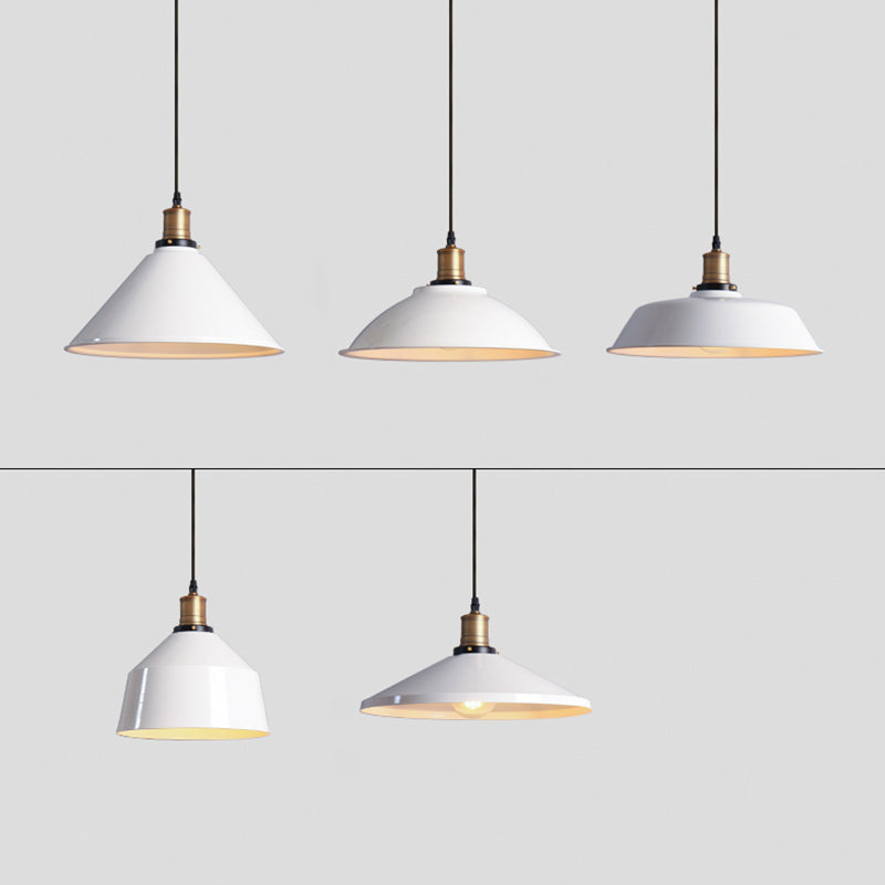 Accoglienza a sospensione vintage a 1 luce Kit di luce a sospensione bianca per negozio