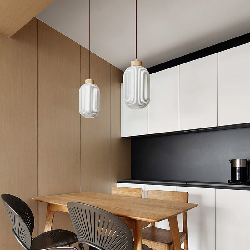 Glass Pot Shape Hanging Lights Modern Style 1 Light Hanging Mount Fixture for Dining Room