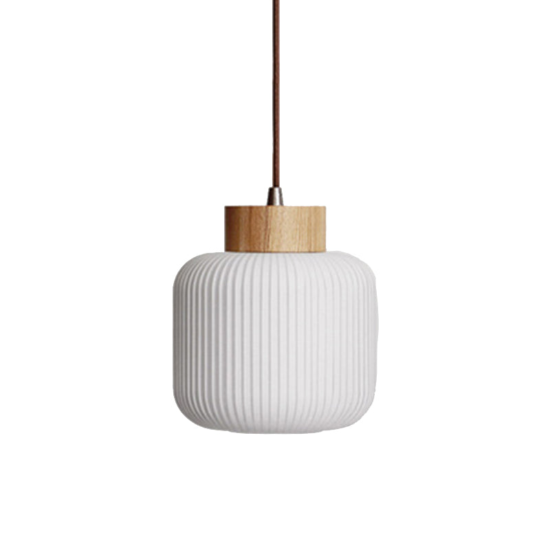 Glass Pot Shape Hanging Lights Modern Style 1 Light Hanging Mount Fixture for Dining Room