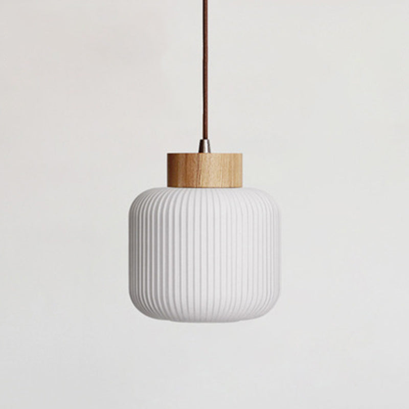 Glass Pot Shape Hanging Lights Modern Style 1 Light Hanging Mount Fixture for Dining Room