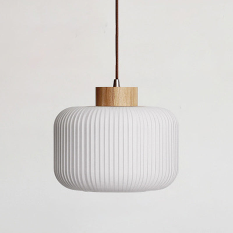 Glass Pot Shape Hanging Lights Modern Style 1 Light Hanging Mount Fixture for Dining Room