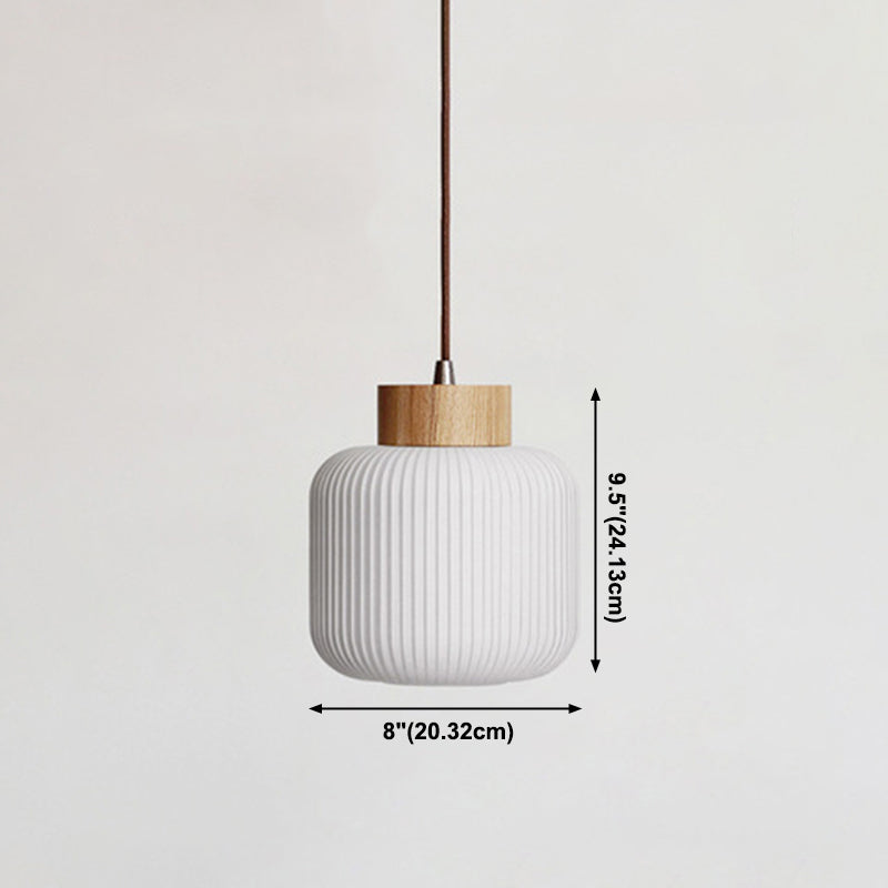 Glass Pot Shape Hanging Lights Modern Style 1 Light Hanging Mount Fixture for Dining Room