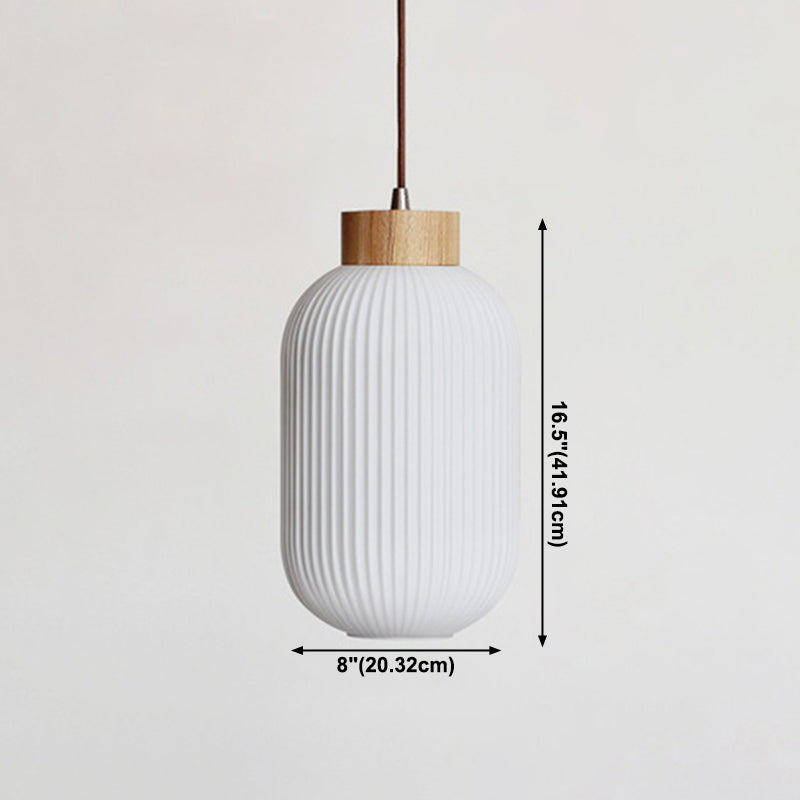 Glass Pot Shape Hanging Lights Modern Style 1 Light Hanging Mount Fixture for Dining Room