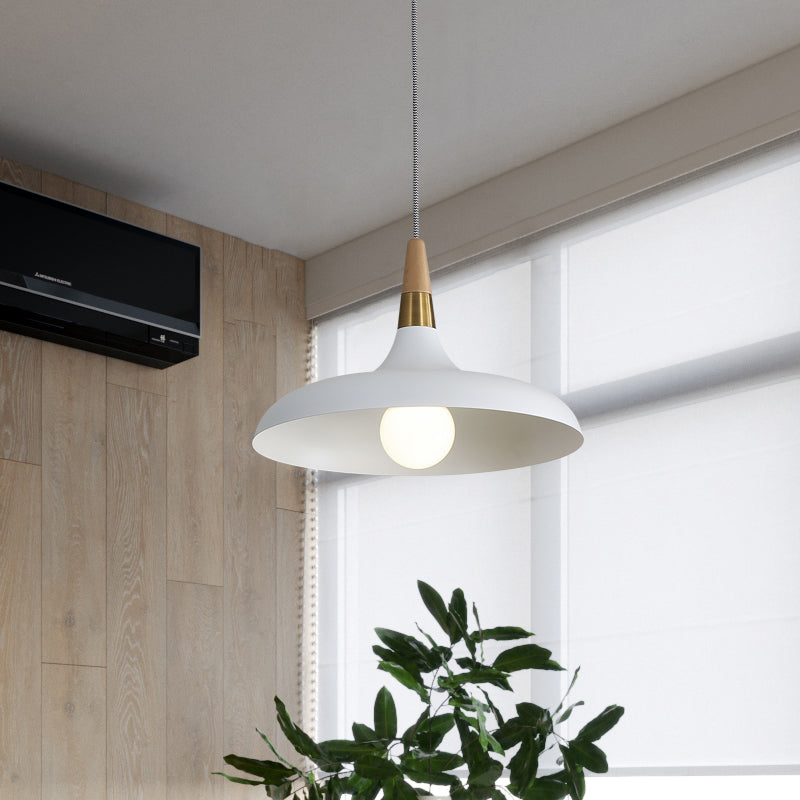 Metal Hanging Lights Modern Macaron Style 1 Light Hanging Mount Fixture for Living Room