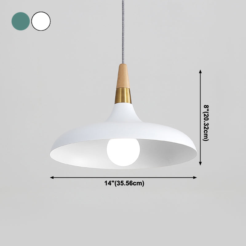 Metal Hanging Lights Modern Macaron Style 1 Light Hanging Mount Fixture for Living Room