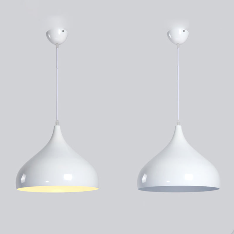 Metal Bowl Shape Hanging Lights Modern Macaron Style 1 Light Hanging Mount Fixture