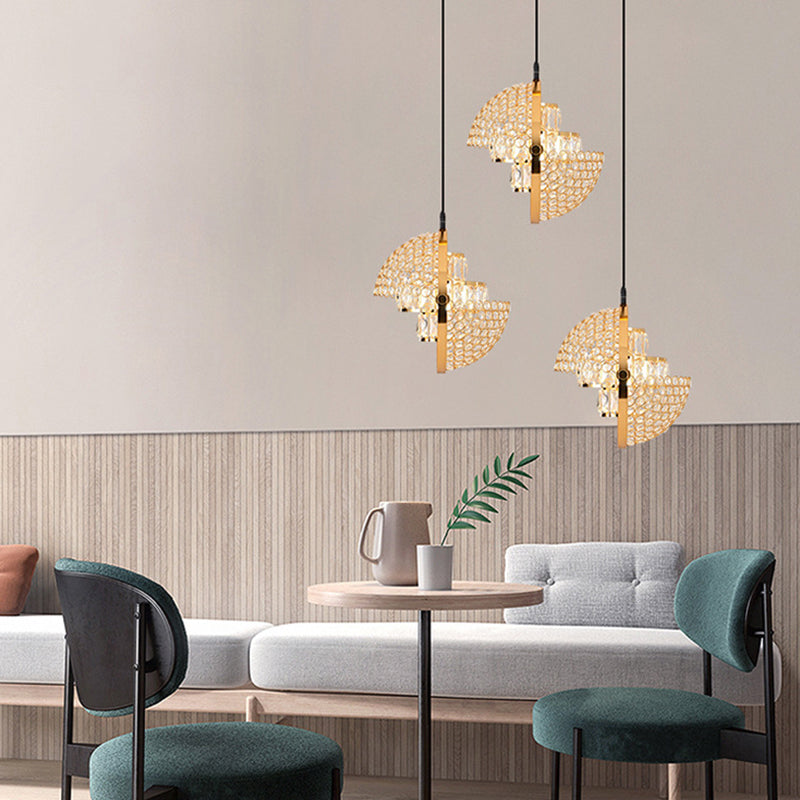 Modern Simplicity Crystal Hanging Lamp Sphere Shape Pendant Light for Living Room