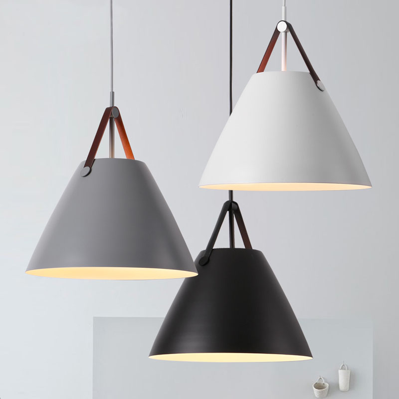Metal Shade Hanging Light Modern Minimalist Pendent Lighting Fixture for Sitting Room