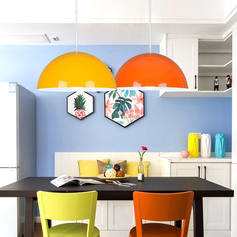 Colorful Metal Hanging Light Nordic Style Pendent Lighting Fixture for Sitting Room