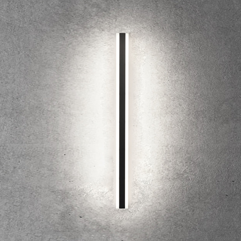 Linearer Schatten moderner Stil Wandleuchten Metall Einleichte Wandmontage Beleuchtung in Schwarz