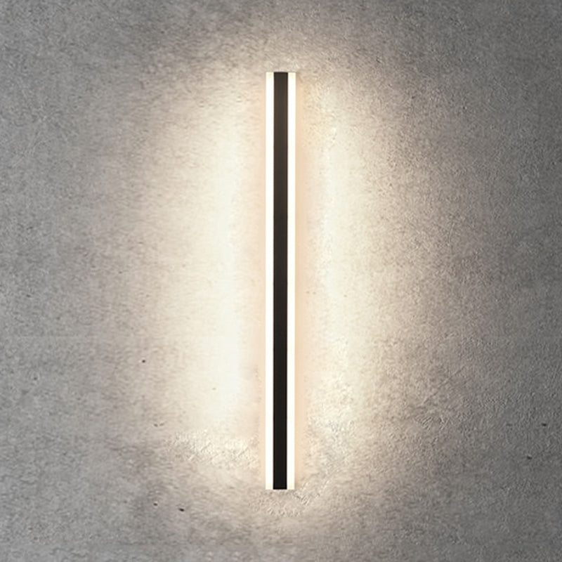 Linearer Schatten moderner Stil Wandleuchten Metall Einleichte Wandmontage Beleuchtung in Schwarz