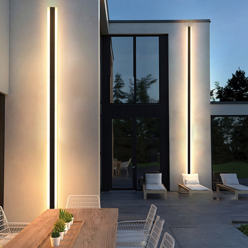 Linearer Schatten moderner Stil Wandleuchten Metall Einleichte Wandmontage Beleuchtung in Schwarz