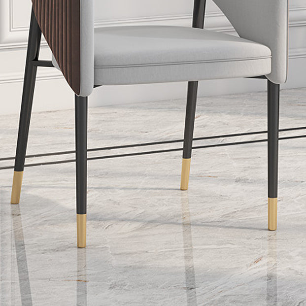 Glam Style 1/2/5/7 Pieces Dining Set Marble Top Dining Table Set with Velvet Chairs